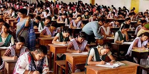 Image of students taking an exam used for representational purpose only