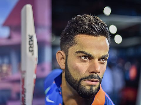 Indian captain Virat Kohlis wax figure was unveiled at Madame Tussauds here on Wednesday. | PTI