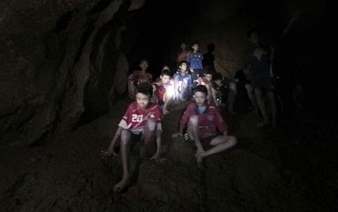 Children trapped in the Thai Cave. (File Photo | AP)