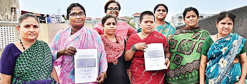 The women, on Monday, handed over a copy of the report at the Corporation zonal office   P Jawahar