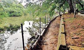 The biodiversity park that is being constructed on the banks of Karamana river  Vincent Pulickal