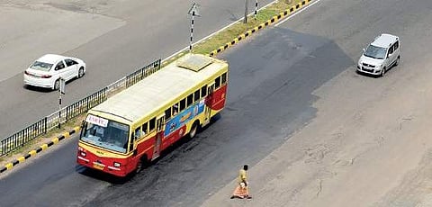 A KSRTC bus at NH Bypass (File | EPS/Albin Mathew)