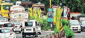 The serpentine queue of vehicles at Kakkanad Junction  Melton Antony