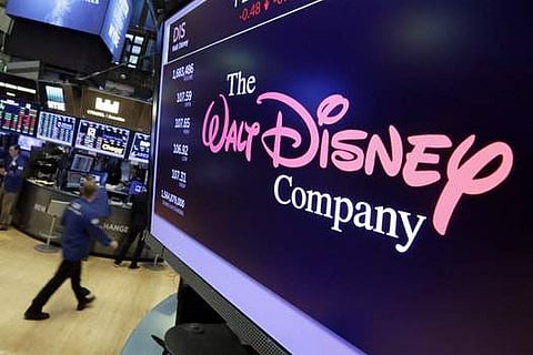 The logo of Walt Disney company is displayed on a TV screen. (File | AP)