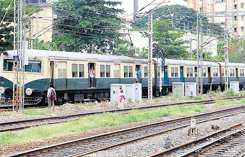Local train services were stopped due to a signal problem near Park station on Saturday | EXPRESS