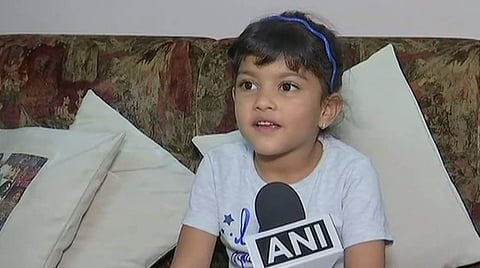 4-year-old Saanvi Aggarwal from Chandigarh . (Photo | Twitter/ANI)