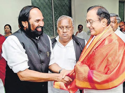 Former Union Minister P Chidambaram reviews progress of Shakti app in Telangana