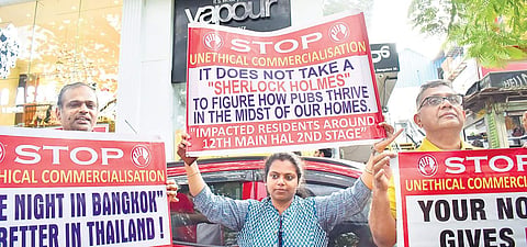 Musicians and pub ownwers gathered to protest against ban of live music at venues  Pandarinath B