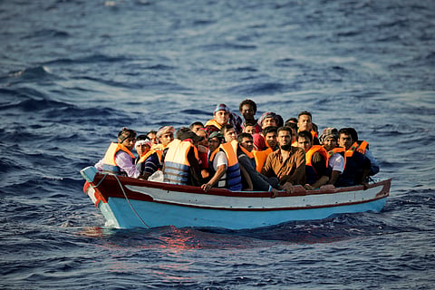 A boat carrying migrants image used for representation. (File | AP)