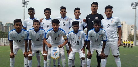 The Indian U-16 football team (Photo |Twitter/ @IndianFootball)