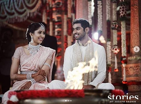 Shriya Bhupal and Anindith Reddy at their wedding (Photo | StoriesbyJosephRadhik/ Instagram)