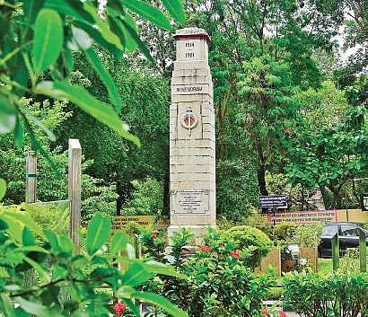 The existing World War I Memorial at Palayam  B P Deepu