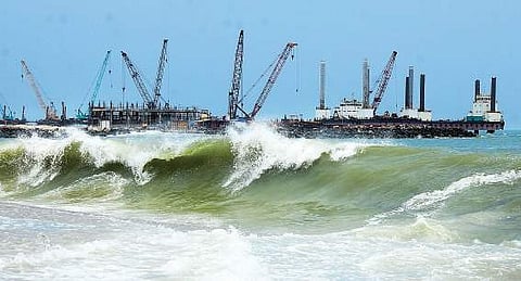 Vizhinjam port project site in Thiruvananthapuram district  Express