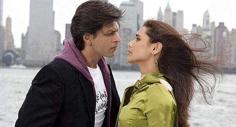 Shah Rukh Khan and Rani Mukherji in a still from 'Kabhi Alvida Naa Kehna'.