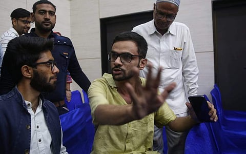 An unidentified man opened fire at JNU student Umar Khalid outside the Constitution Club of India in New Delhi on Monday.  | (Shekhar Yadav | EPS)