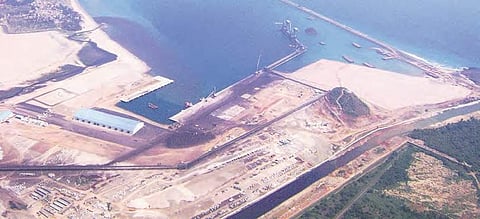 The coal heap was part of the cargo that was unloaded from a ship about three days ago.
