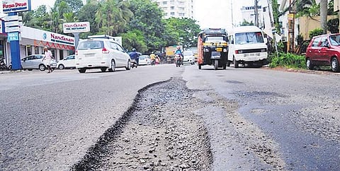 The pothole filled Kakkanad-Palarivattom stretch posing a deathtrap for the commuters  | A Sanesh