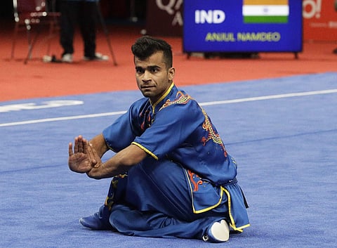 Anjul Namdeo finished fifth in men’s changquan on Sunday. (Photo | AP)
