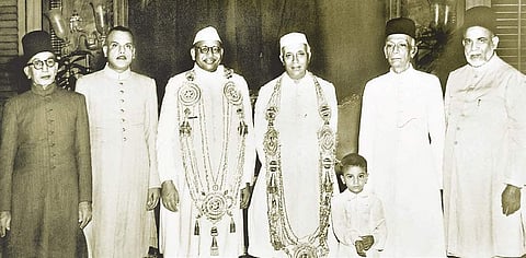 At the reception hosted for Jawaharlal Nehru at Amir Mahal in 1955  Martin Louis