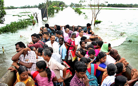 Kerala floods. (Photo | Vishnu Prathap/EPS)