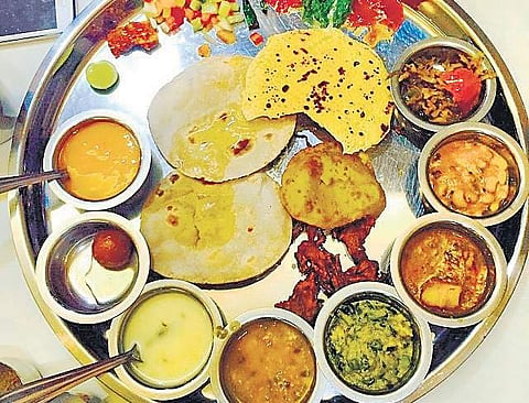 Desi Thali  has the right ingredients of a balanced meal