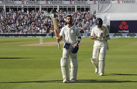 The defining knock exorcised the ghosts of 2014 tour of England where Kohli could only muster 134 runs in 10 innings at an average of 13.4. (Photo | AP)