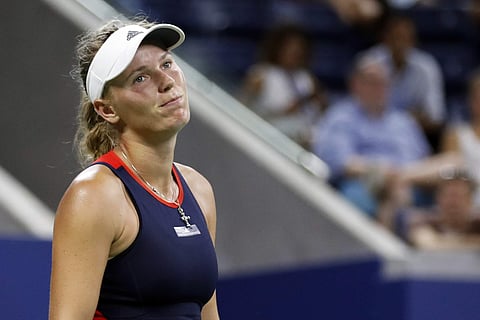 A disappointed Caroline Wozniacki after dumped out of the US Open 2018 | AP