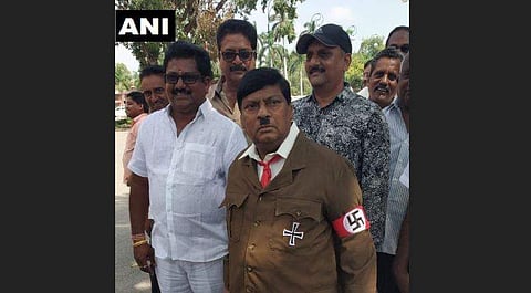 TDP MP Naramalli Sivaprasad dressed like Hitler. (File Photo | PTI)