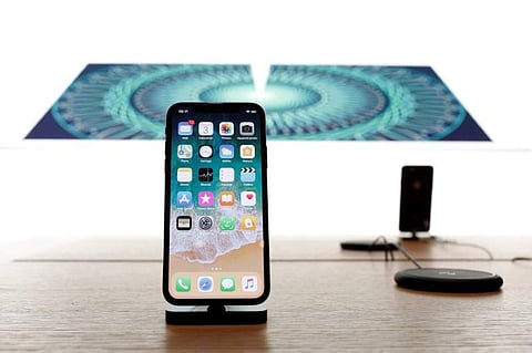 iPhone X is pictured at the Apple Store Marche Saint-Germain in Paris, France, November 3, 2017. (File Photo | Reuters)