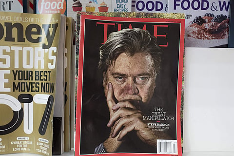 FILE - In this Thursday, Nov. 16, 2017, file photo, an issue of Time magazine is displayed on a New York newsstand. (Photo | AP)
