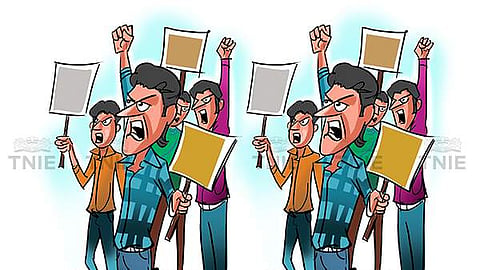 The protesters made three key demands — scrapping the SIR, the immediate resignation of Chief Election Commissioner Gyanesh Kumar, and repeal of the Chief Election Commissioner and other Election Commissioners (Appointment, Conditions of Service and Term of Office) Act, 2023. Protesters carried banners and placards with slogans such as “Scrap SIR” and “Save Democracy”.