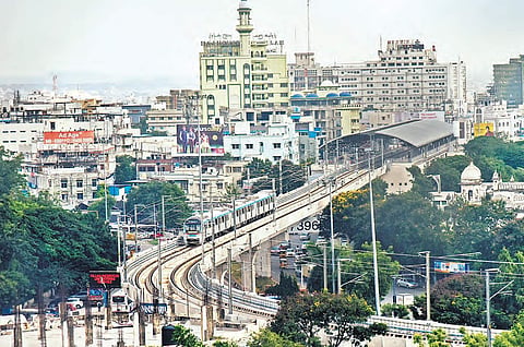Trial-run ahead of the opening of Ameerpet-LB Nagar stretch | Vinay madappu