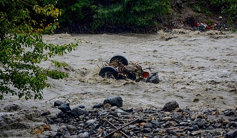 Due to continuous heavy rainfall in the region over the past twenty-four hours, the water level in Pong Dam has risen significantly and is now approximately 29 feet below the danger mark.
