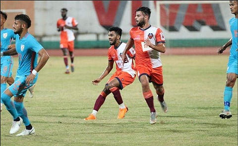 FC Goa started the game on the front foot earning their first three corners within the first 10 minutes of the game (Photo | Twitter/FC Goa)