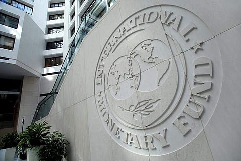 The International Monetary Fund logo is seen inside its headquarters at the end of the IMF/World Bank annual meetings in Washington, U.S., October 9, 2016. | (File | Reuters)