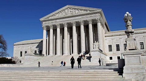 The US Supreme Court building in Washington.