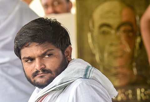 Patidar leader Hardik Patel began an indefinite fast at his sprawling farmhouse. (Photo| PTI)