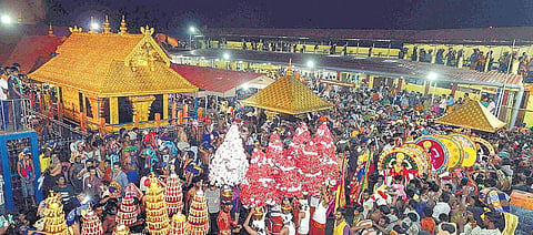 A view of Lord Ayyappa Temple in Sabarimala (File| PTI)