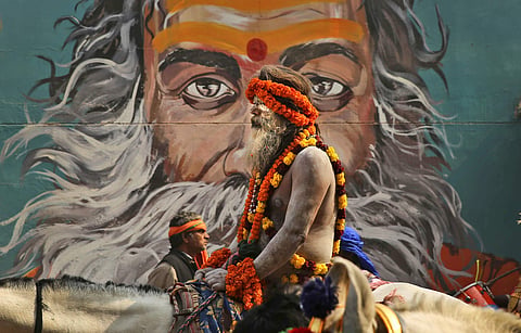 The 'Naga babas', (Naked hindu sadhus) are the most fascinating type of Shaivite sadhus, also the most feared ones. They get angry if touched or photographed without permission.  IN PIC: A horse mounted Naga Sadhu, or a naked Hindu holy man rides during a