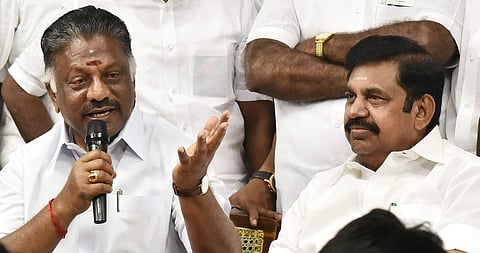 Deputy Chief Minister O Pannerselvam with Cm E Palanisamy