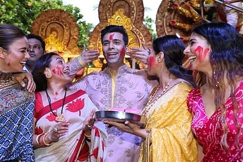 It's the end of another festive season and our pandal-hopping Bollywood celebrities made sure to wrap up Durga Puja in style. Take a look at glimpses of Vijayadashami/ Dusshera celebrations by Rani Mukerji, Kajol, Karan Johar, Bipasha Basu and Karan Singh