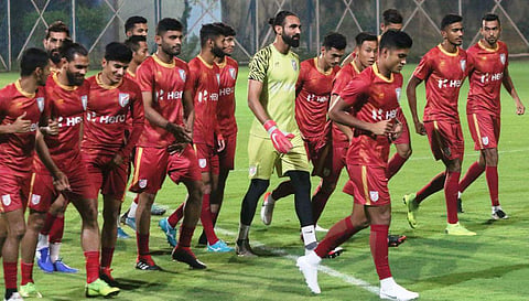 Indian football team (Photo | Twitter/@IndianFootball)