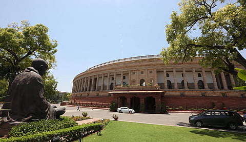 A view of Parliament House in New Delhi. (Photo | EPS/Shekhar Yadav)