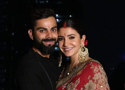 Virat Kohli kept fast with wife and Bollywood actress Anushka Sharma to celebrate Karva Chauth. (Photo | Twitter)