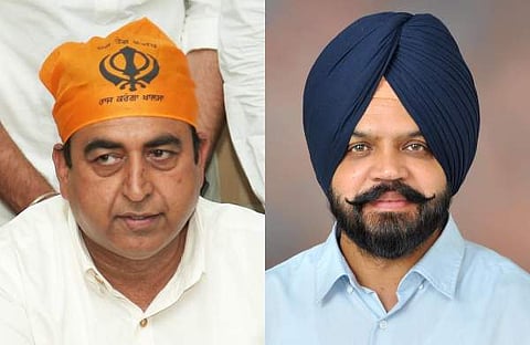 Congress candidate Sandeep Sandhu (L) and SAD candidate Manpreet Singh Ayali for Dakha constituency (Photo| Twitter and Facebook)