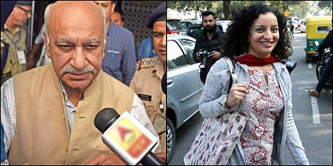Journalist Priya Ramani and former Union Minister MJ Akbar (Photo | EPS)