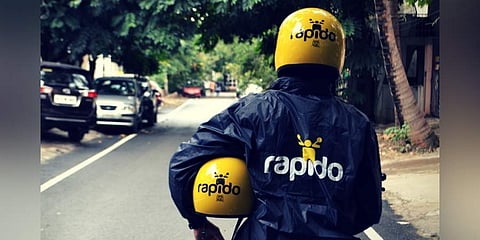 An image of a Rapido bike taxi driver used for representational purposes only. (Photo | EPS)