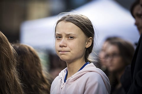 Swedish climate activist, Greta Thunberg, attends a climate rally, in Vancouver, British Columbia. (Photo | AP)