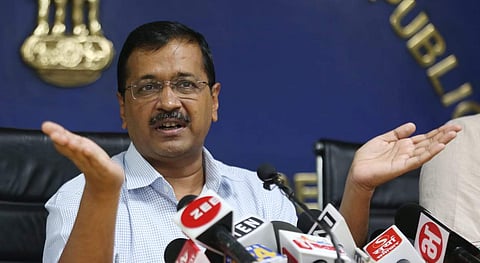 Delhi CM Arvind Kejriwal addresses a  press conference at Secretariat in New Delhi on October 30, 2019. (Photo | Shekhar Yadav, EPS)