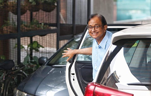 P Chidambaram arrives to appear before the ED office at Khan Market in Delhi on October 30, 2019. (Photo | Arun Kumar, EPS)